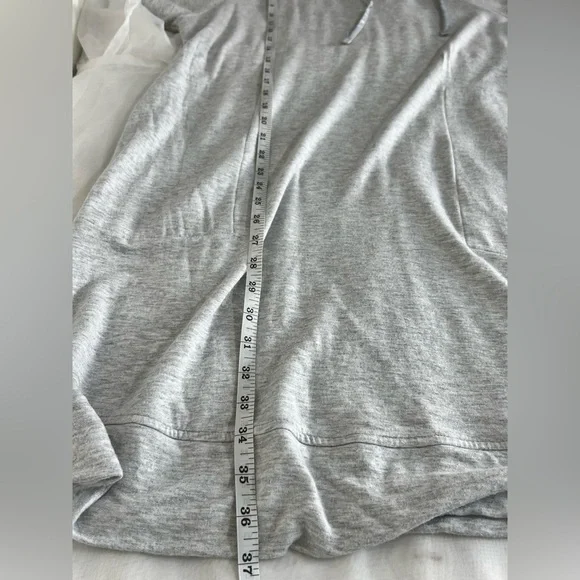 Lou & Grey Signature Soft Hooded Gray T-Shirt Dress Size Medium - Picture 7 of 9